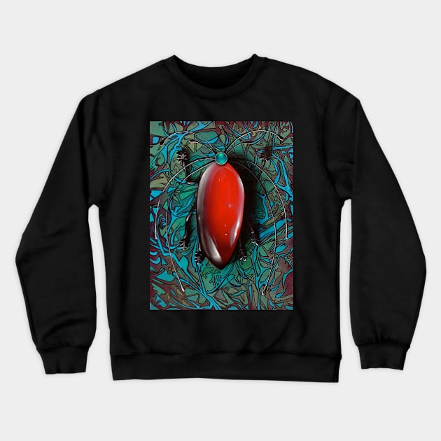 Ruby Beetle Crewneck Sweatshirt by TinBennu